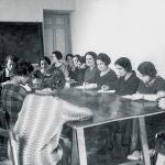 Un aula de la Residencia de Señoritas en Madrid
