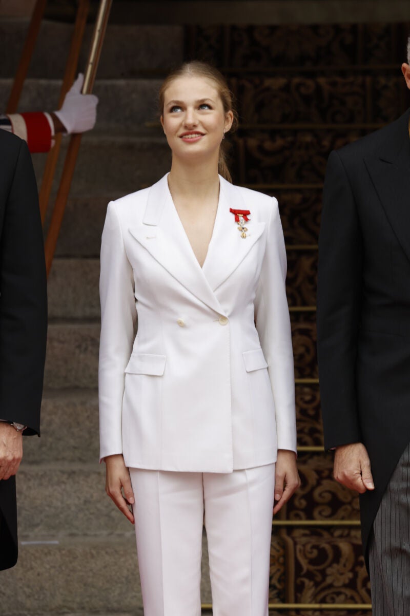 La Princesa Leonor a su llegada al Congreso.