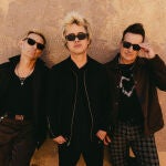 Desde la izquierda, Mike Dirnt, Billie Joe Armstrong y Tré Cool, miembros de Green Day