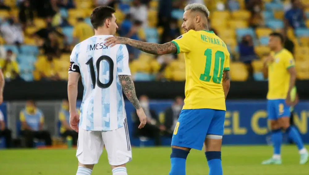 Neymar y Messi se enfrentaron en la final de la Copa América 2021