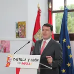 Mañueco durante su intervención en Palencia