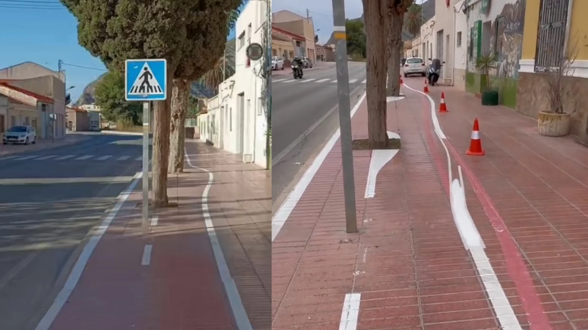 Carril bici viral de Callosa de Segura (Alicante)