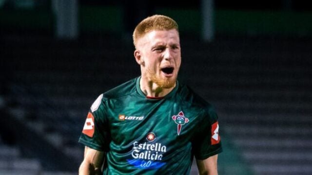 Carlos Vicente con el Racing de Ferrol