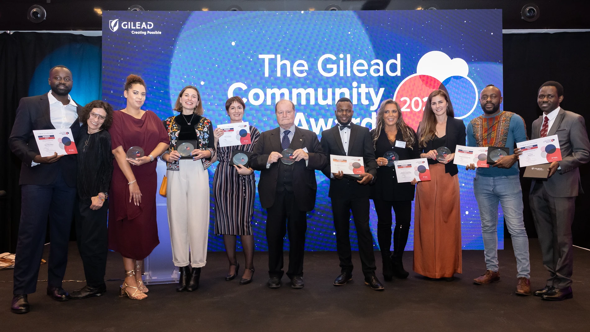 Foto de los ganadores de los Gilead Community Awards