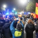 Protesta ante la sede del PSOE en Burgos
