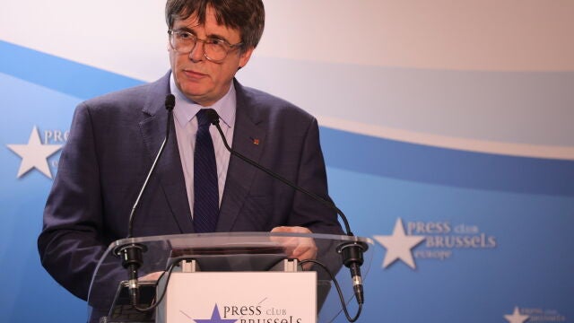 Carles Puigdemont ofrece una rueda de prensa en Bruselas