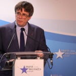 Carles Puigdemont ofrece una rueda de prensa en Bruselas