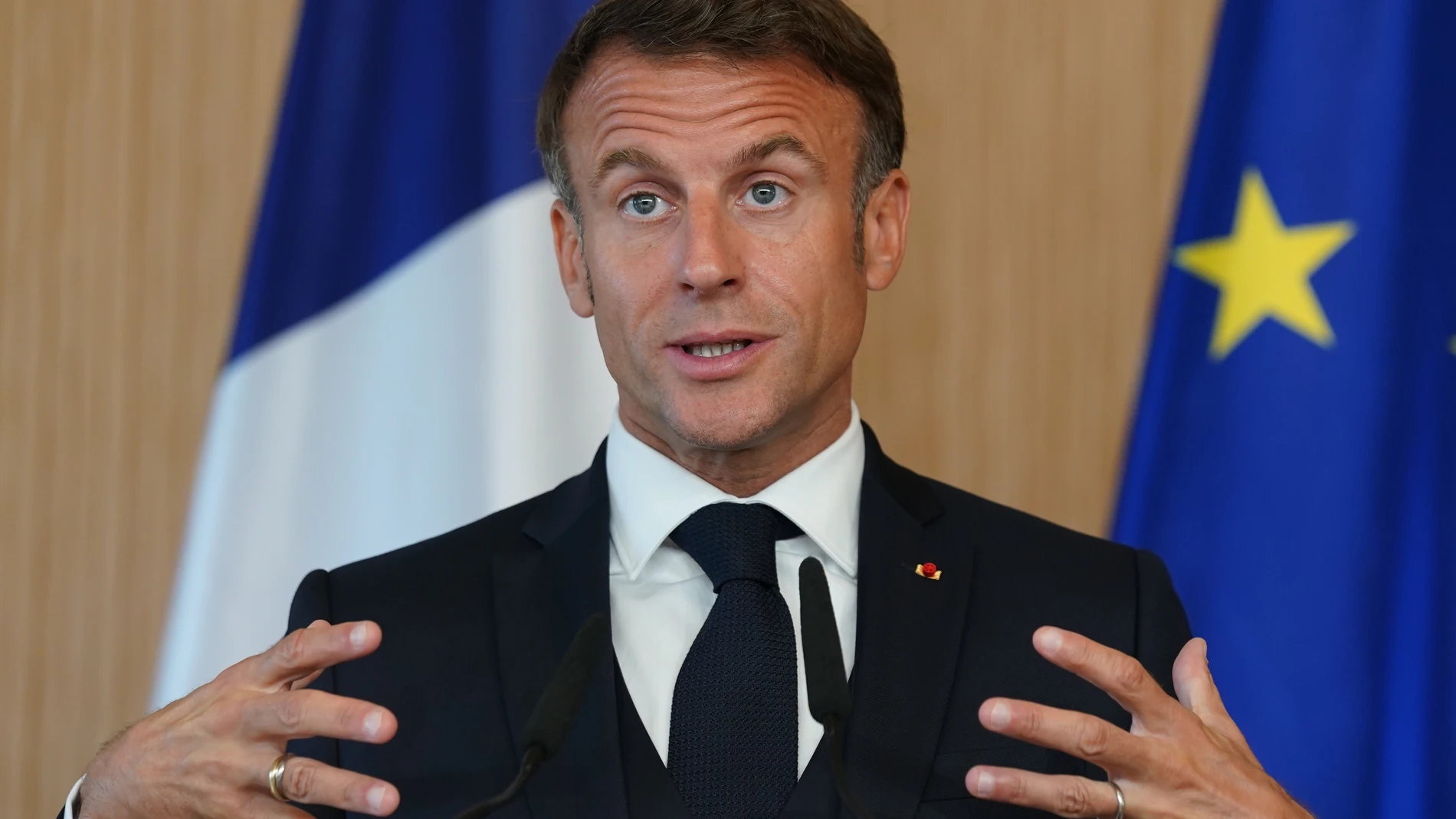 O.Próximo.-Macron pide a la comunidad internacional lograr "pausas humanitarias" que lleven a un "alto el fuego" en Gaza