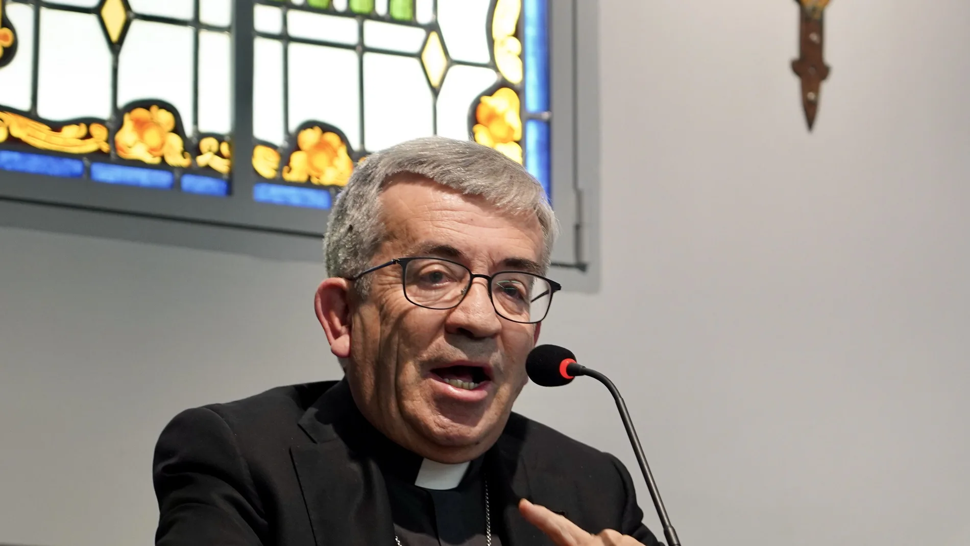 Luis Argüello, arzobispo de Valladolid, atiende a la prensa