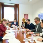 Reunión de la mesa de la Comisión de Economía, Hacienda y Fondos Europeos del Parlamento andaluz para calificar las enmiendas de totalidad al proyecto de Ley del Presupuesto de la Comunidad Autónoma para 2024
