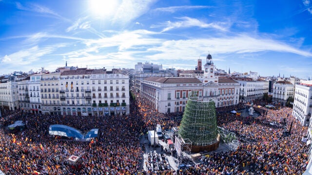 Manifestación del 12 de Noviembre en la Puerta del Sol contra la amnistía @Gonzalo Pérez Mata 
