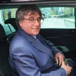 Member of the European Parliament Carles Puigdemont leaves a press conference in Brussels, Belgium.