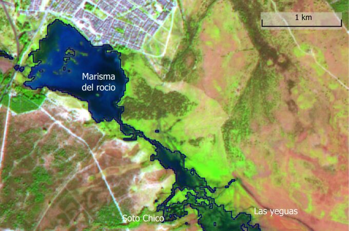 Imágenes vía satélite de Doñana