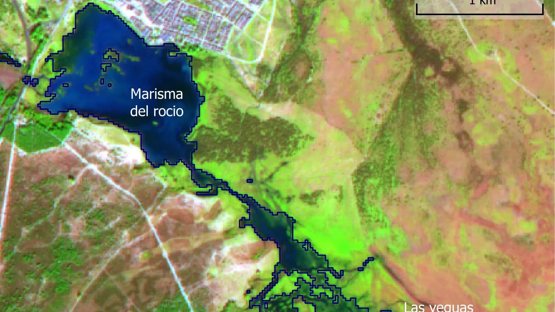 Imágenes vía satélite de Doñana