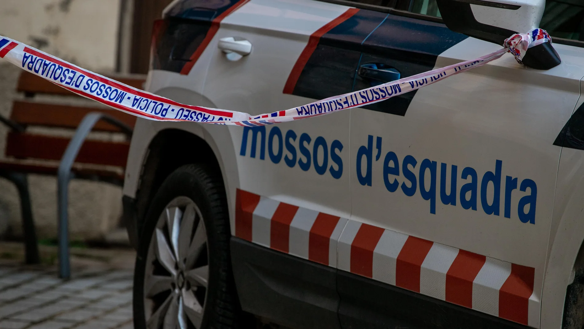 Una patrulla de los Mossos acudió con rapidez al lugar del crimen