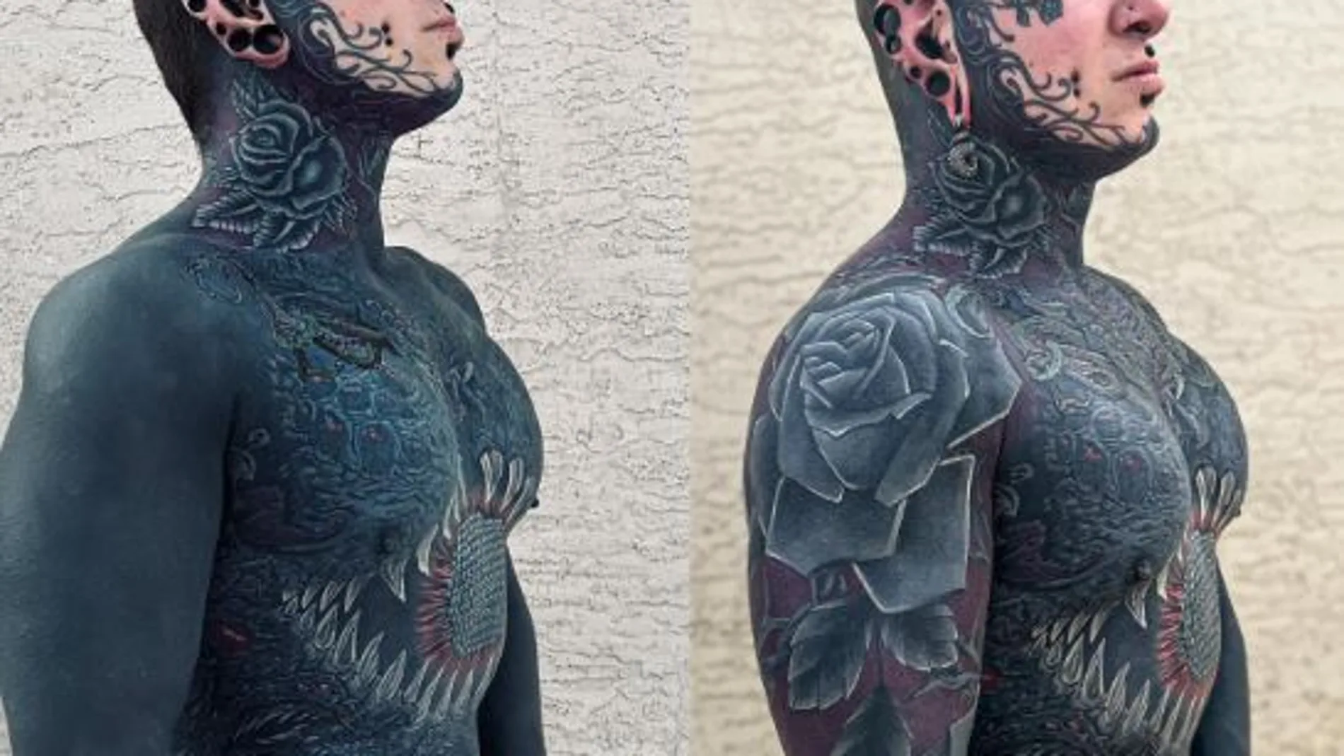 Lucha por conseguir el récord Guinness al hombre con más tatuajes