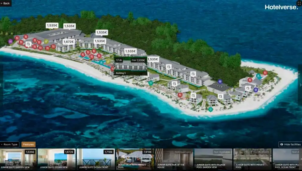 Gemelo Digital del Excellence Oyster Bay de Excellence Resorts