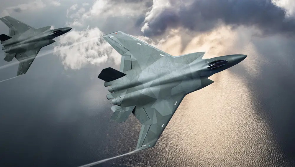 Aspecto de los futuros aviones de combate del programa GCAP. Imagen. BAE Systems