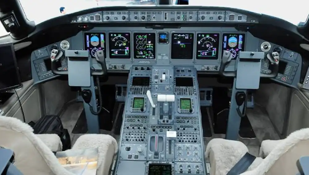 Cabina del Bombardier Global Express.