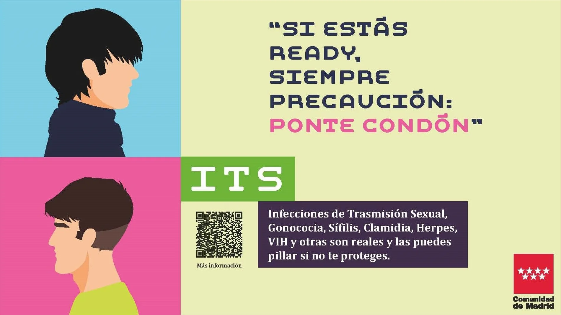 Imagen de la campaña de la Comunidad de Madrid sobre infecciones de transmisión sexual