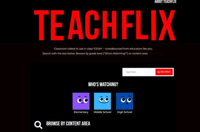Teachflix se ha inaugurado este año y aún tiene que mejorar, pero apunta maneras.