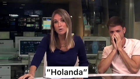Marta Fernández y su compañero durante las prácticas