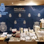 Todo el material de drogas intervenido durante la operación policial