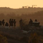 Israeli forces along the border with Gaza