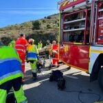 MADRID.-VÍDEO: Dos fallecidos y cuatro heridos en un coche frontal de dos turismos en la M-505 en Santa María de la Alameda