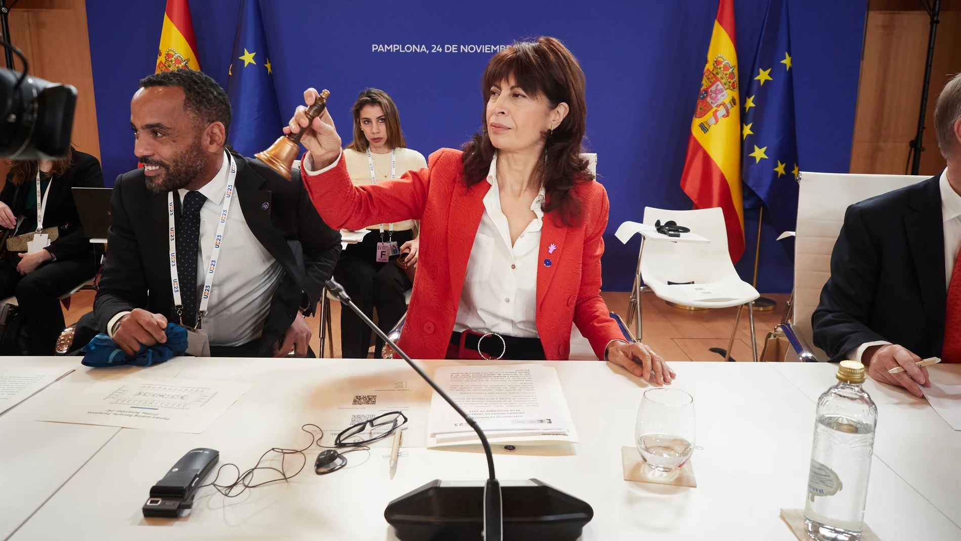 La ministra de Igualdad, Ana Redondo, en la reunión informal ministerial de Igualdad que se celebra en Pamplona dentro de la Presidencia Española de la Unión Europea. EDUARDO SANZ-EUROPA PRESS 24/11/2023