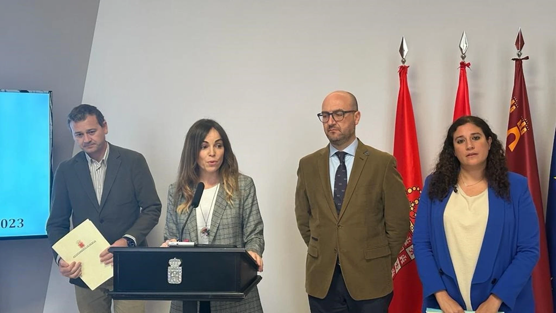 La vicealcaldesa, Rebeca Pérez, ofrece declaraciones a los medios de comunicación AYUNTAMIENTO DE MURCIA 24/11/2023