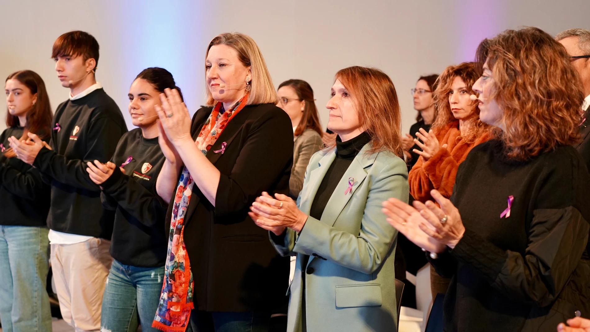Isabel Blanco y Rocío Lucas en el acto celebrado en Valladolid con motivo del 25-N