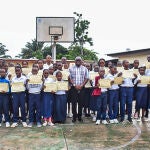 Estudiantes de Port-Gentil en Gabón, beneficiarios del XVII Proyecto Solidario de Navidad de los profesores de Religión de la Diócesis de León