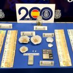 Droga y dinero incautado por la Policía Nacional en Valladolid