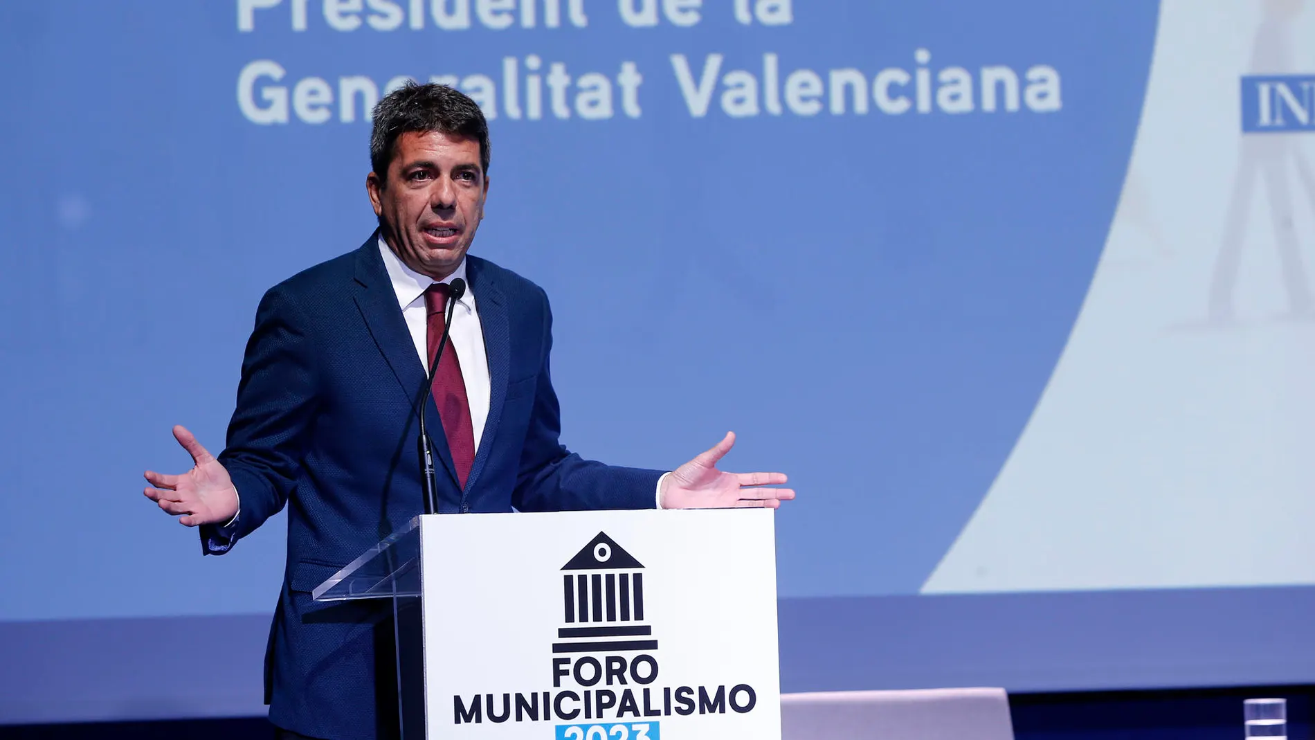 El presidente de la Generalitat, Carlos Mazón, hoy en el Foro sobre Municipalismo.