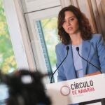Isabel Díaz Ayuso, presidenta de la Comuidad de Madrid en el desayuno informativo organizado por el Círculo de Navarra