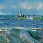  "Seascape near Les Saintes-Maries-de-la-Mer" de Vincent van Gogh en movimiento