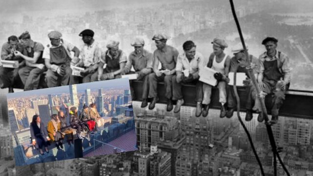 «Almuerzo en lo alto de un rascacielos»: Top of The Rock hace realidad la imagen de los trabajadores que desafiaron a la muerte