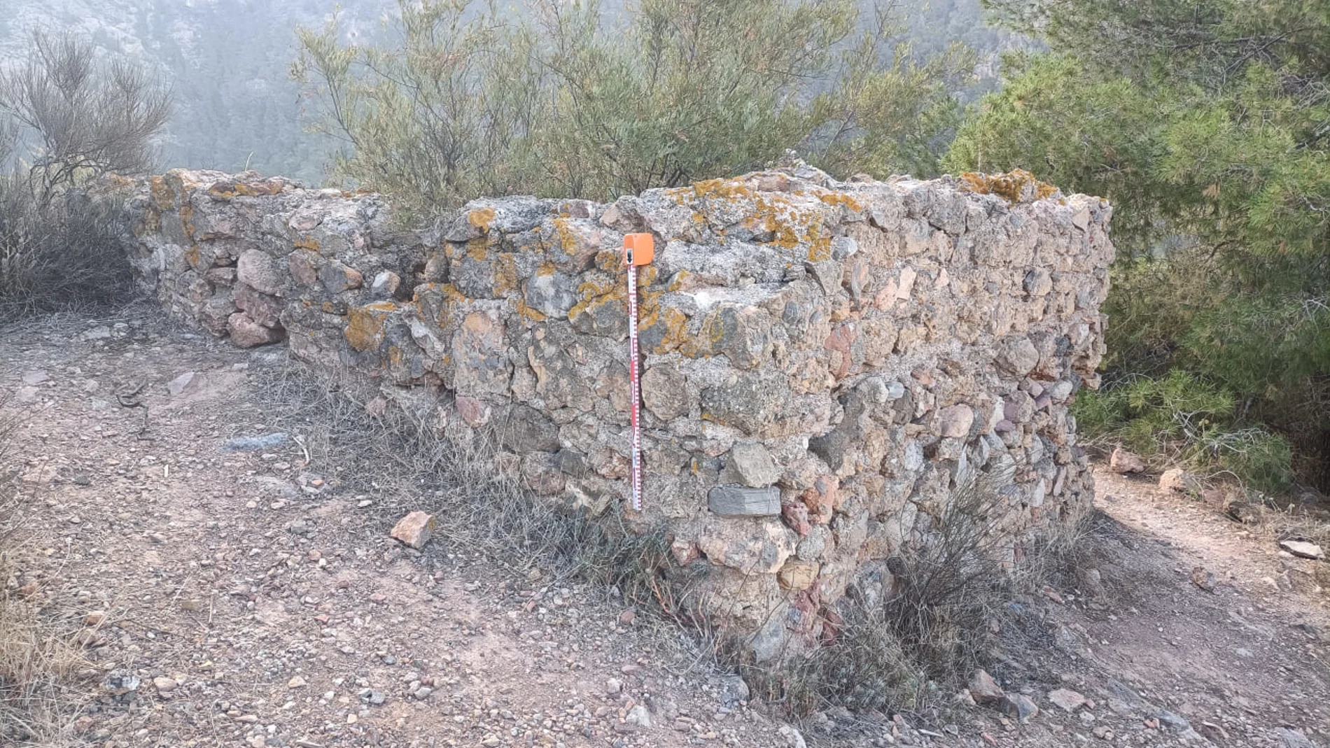 Imagen de una zona del Castillo de Los Garres de Murcia, tomada por la asociación de protección patrimonial Huermur para Hispania Nostra