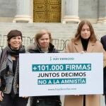 La Fundación Hay Derecho presenta 101 mil firmas contra la amnistía en el Congreso de los Diputados