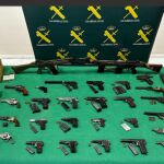 Algunas de las armas incautadas por la Guardia Civil