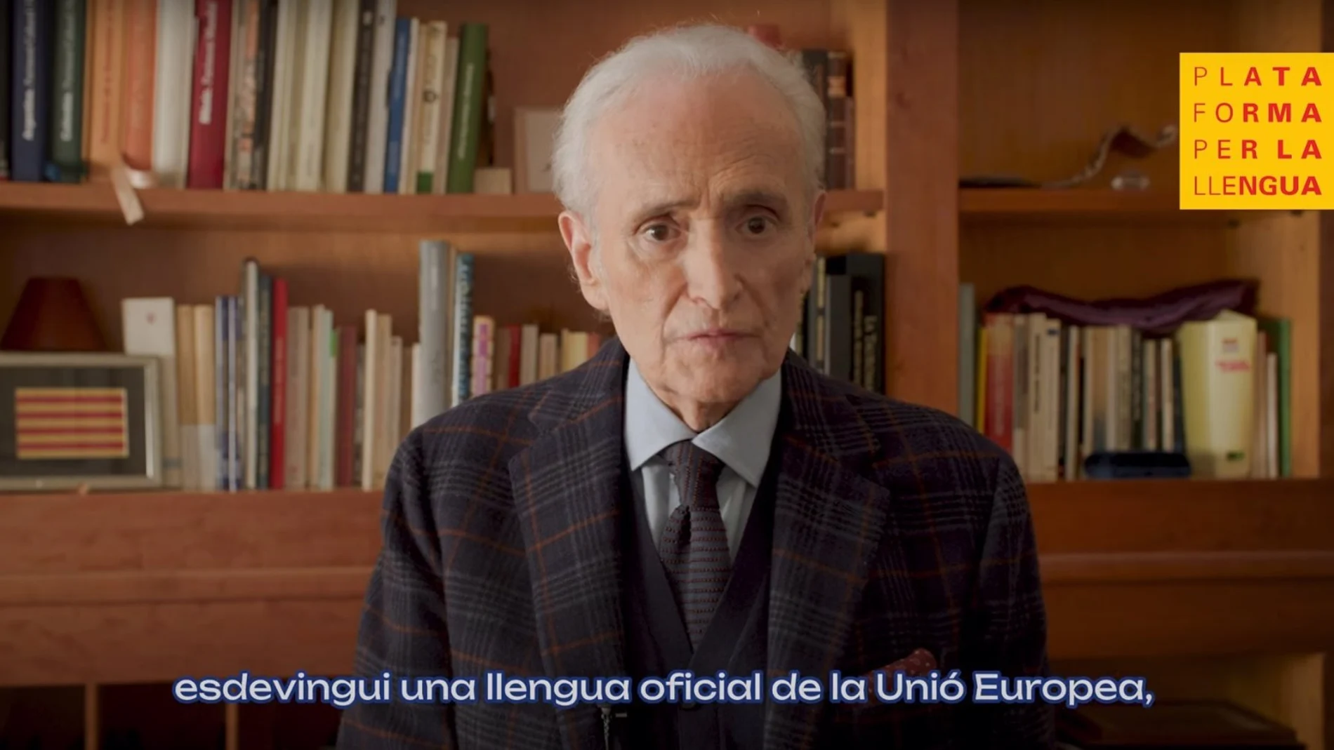 Josep Carreras, en el vídeo de Plataforma per la Llengua 