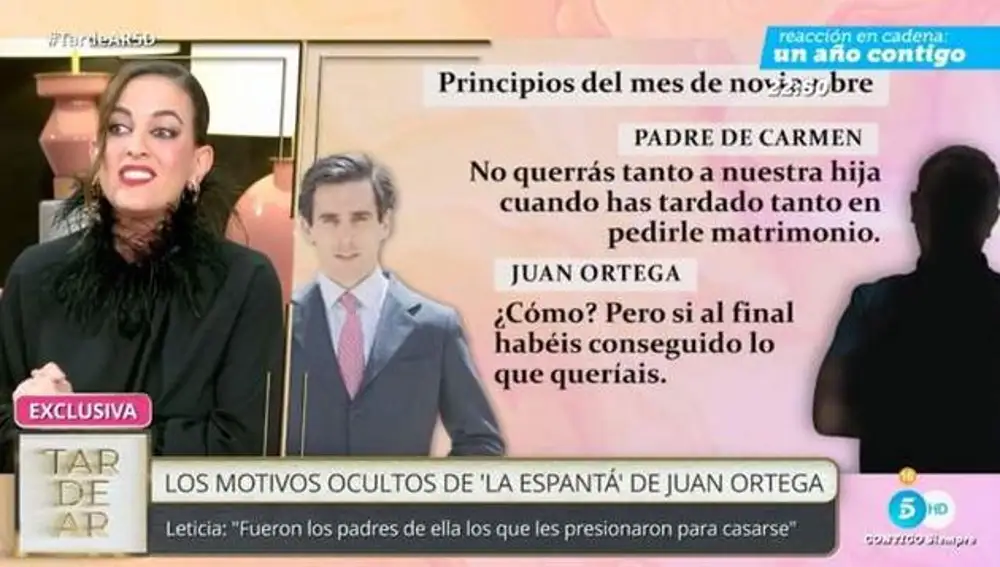 Leticia Requejo informando sobre Juan Ortega