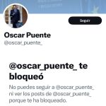Carabante se enzarza con Óscar Puente por bloquearle en redes sociales