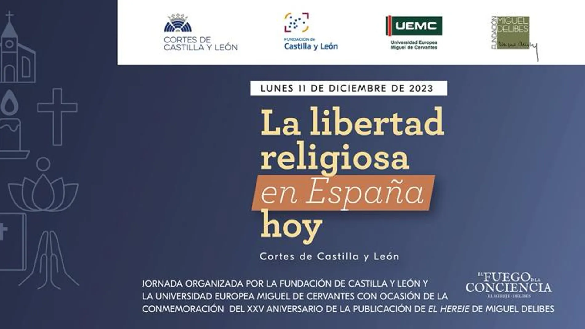 Cartel anunciador de la jornada sobre libertad religiosa en España