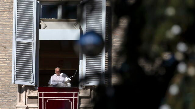 Pope Francis leads the Angelus prayer at Vatican City