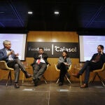 José Carlos Blanco, Antonio Rivero, Inmaculada León y José Lugo, ayer en el debate periodístico organizado por LA RAZÓN en la Fundación Cajasol