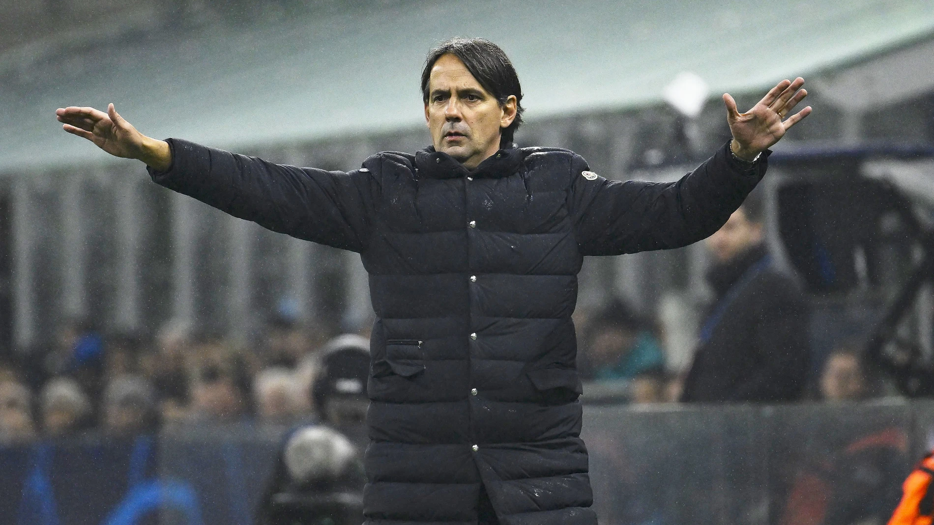 Simone Inzaghi Head Coach of FC Internazionale during the UEFA Champions League, Group D football match between FC Internazionale and Real Sociedad on December 12, 2023 at Giuseppe Meazza Stadium in Milan, Italy - Photo Domenico Cippitelli / LiveMedia / DPPI AFP7 12/12/2023 ONLY FOR USE IN SPAIN