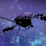 Ilustración de la Voyager 1 en el espacio exterior