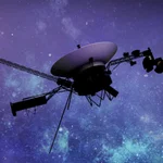 Ilustración de la Voyager 1 en el espacio exterior